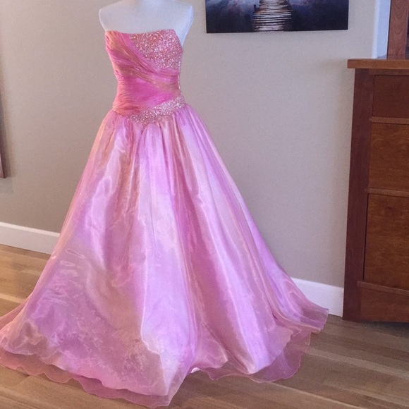 Princess Pink Prom Formal Dress Ball Gown Pageant Princess Quinceañera Barbie - Picture 9 of 16
